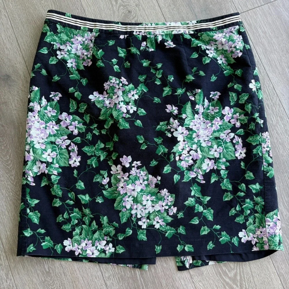 Talbots Womens Black The Oprah Magazine Collection Hydrangea Pencil Skirt Sz 16W